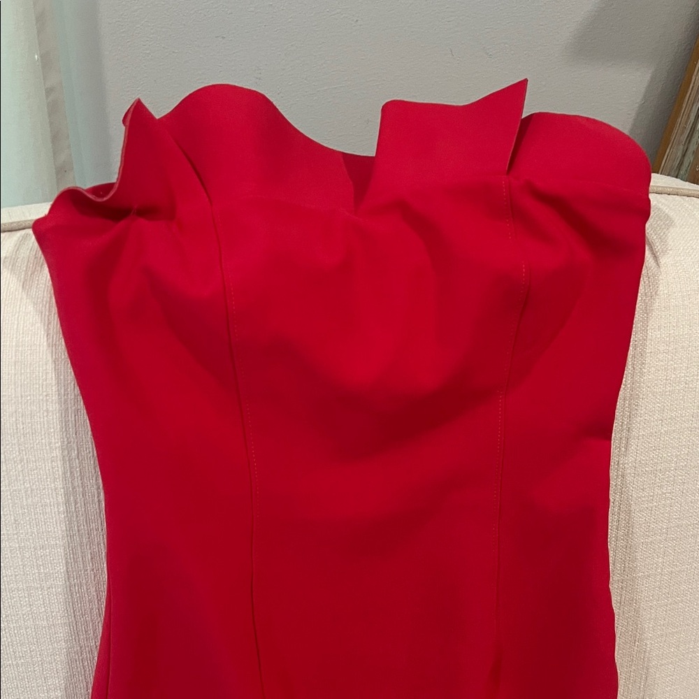 cinq a sept Hot Pink Strapless Bodycon Mini Dress - Picture 4 of 16